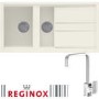 Reginox BEST475 Reversible 1.5 Bowl Cream Regi-Granite Composite Sink & Astoria Chrome Tap Pack