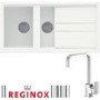 Reginox BEST475 Reversible 1.5 Bowl White Regi-Granite Composite Sink & Astoria Chrome Tap Pack