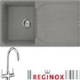 Reginox EGO400TT/THAMES EGO400 Reversible 1 Bowl Titanium Grey Regi-Granite Composite Sink & Thames Chrome Tap Pack