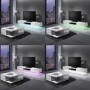 Wide White Gloss TV Stand with LEDs - TV's up to 70" - Evoque
