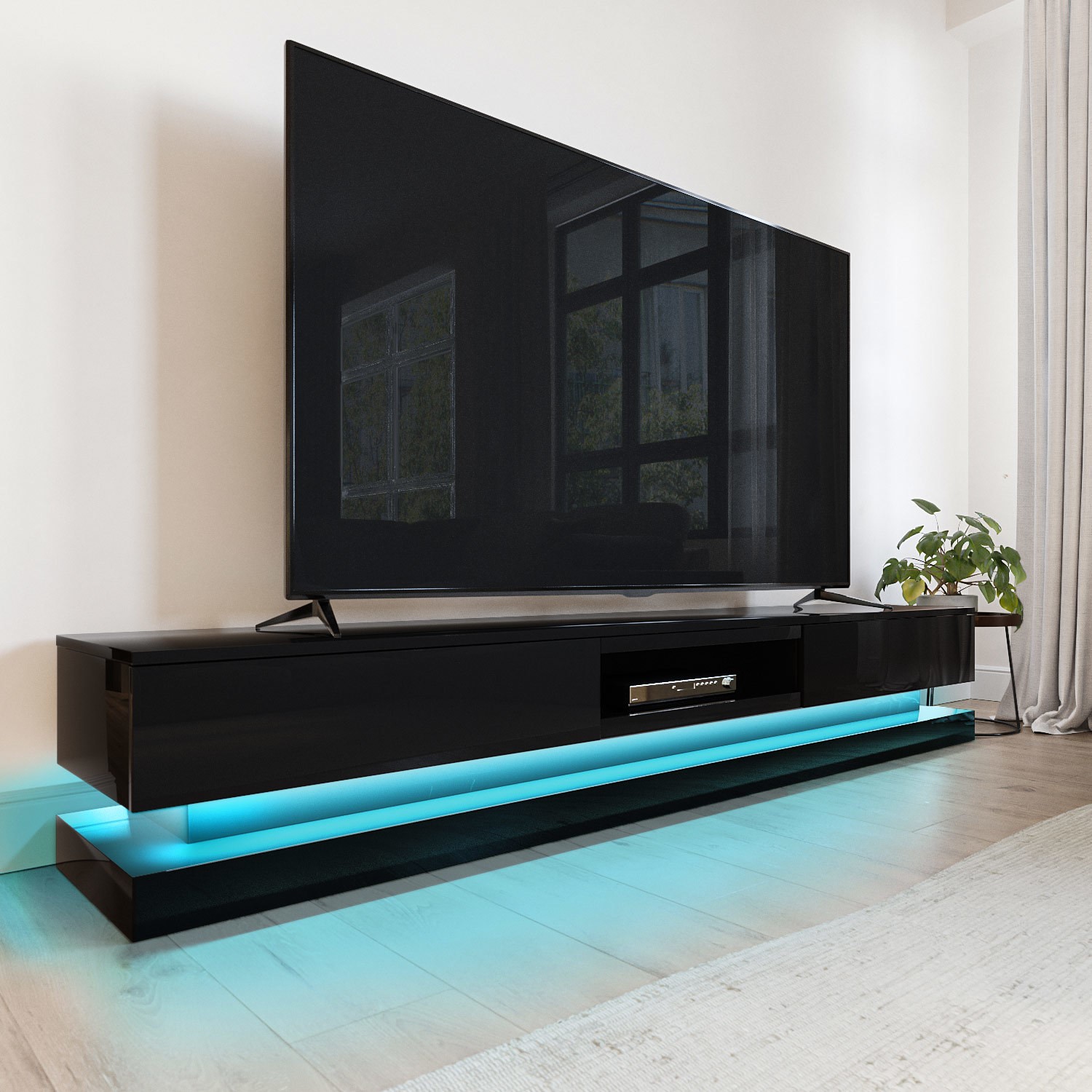Modern White High Gloss TV Unit LED Lights Cabinet Stand Modern White High Gloss TV Unit LED Lights Cabinet Stand