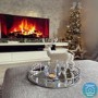 Wide White Gloss TV Stand with Storage - TV's up to 83" - Harlow