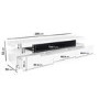 Wide White Gloss TV Stand with Storage - TV's up to 83" - Harlow