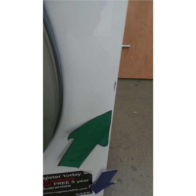 GRADE A3  - AEG L87405FL 10kg Protex Drum 1400rpm Freestanding Washing Machine White With Silver Con