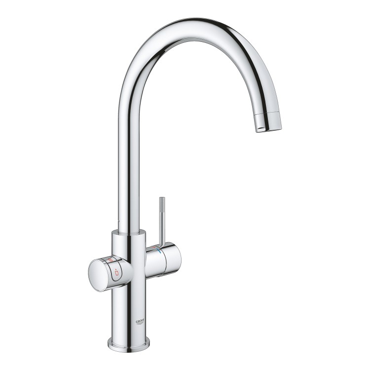Grohe Red Duo Chrome Instant Boiling Water Tap with M Size Boiler 