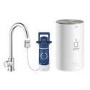 Grohe Chrome Grohe Red Mono Instant Boiling Water Tap Single Lever with M Size Boiler in Chrome