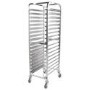 Hamoki 18 Tier Stainless Steel Clearing Racking Trolley For 1/1 GN Pans and 40cm x 60cm Trays