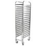 Hamoki 16 Tier Stainless Steel Catering  Clearing Racking Trolley For 1/1 GN Pans