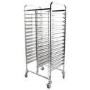 Hamoki 30 Tier - Double Row - Stainless Steel Clearing Racking Trolley For 1/1 GN Pans