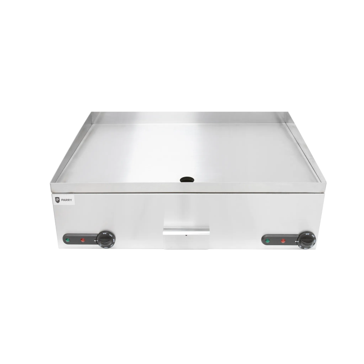 Parry 3013 Large Electric Polished Steel Plate Double Electric Countertop Griddle 750mm Wide. Made in Britain. UK Plug
