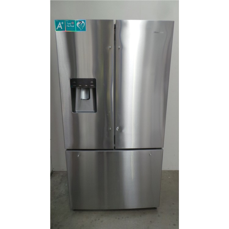 GRADE A2 - Hisense RF697N4ZS1 Freestanding Fridge Freezer Stainless Steel French Door