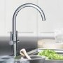 Grohe Ambi Cosmopolitan Dual Lever Kitchen Mixer Tap - Chrome