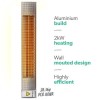 Qlima Wall Mounted Electric Patio Heater - 2kW in Silver