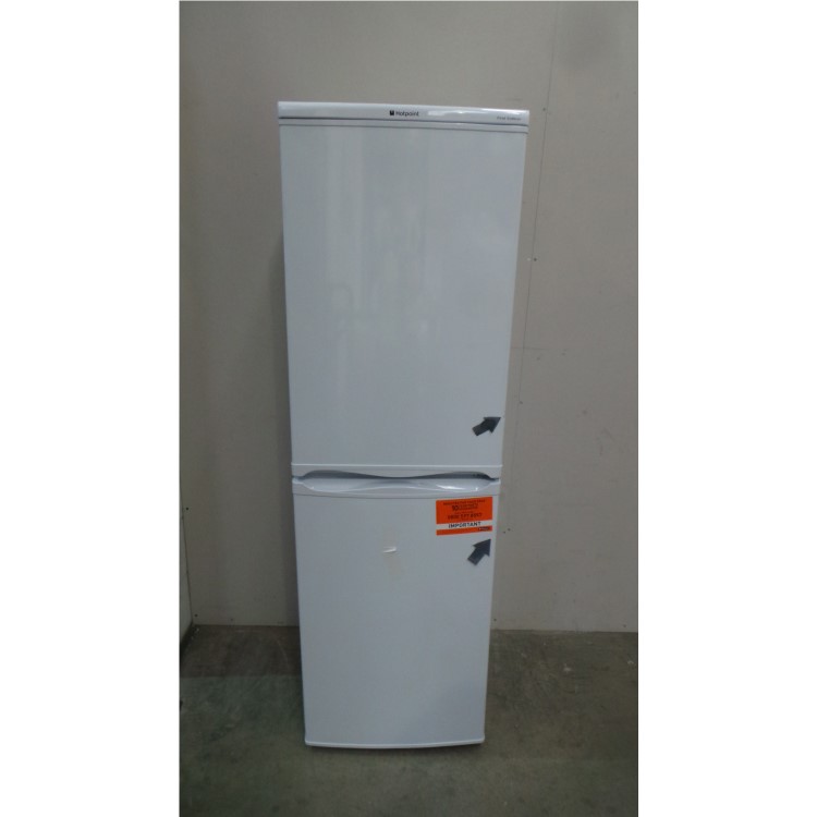 GRADE A3 - Heavy cosmetic damage - Hotpoint RFAA52P Ice Diamond Freestanding Fridge Freezer Polar White