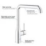 Grohe Essence Single Lever Kitchen Mixer Tap - Chrome