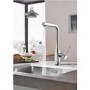 Grohe Chrome Single Lever Pull Out Spray Kitchen Mixer Tap