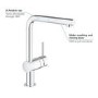 Grohe Minta Single Lever Kitchen Mixer Tap - Chrome