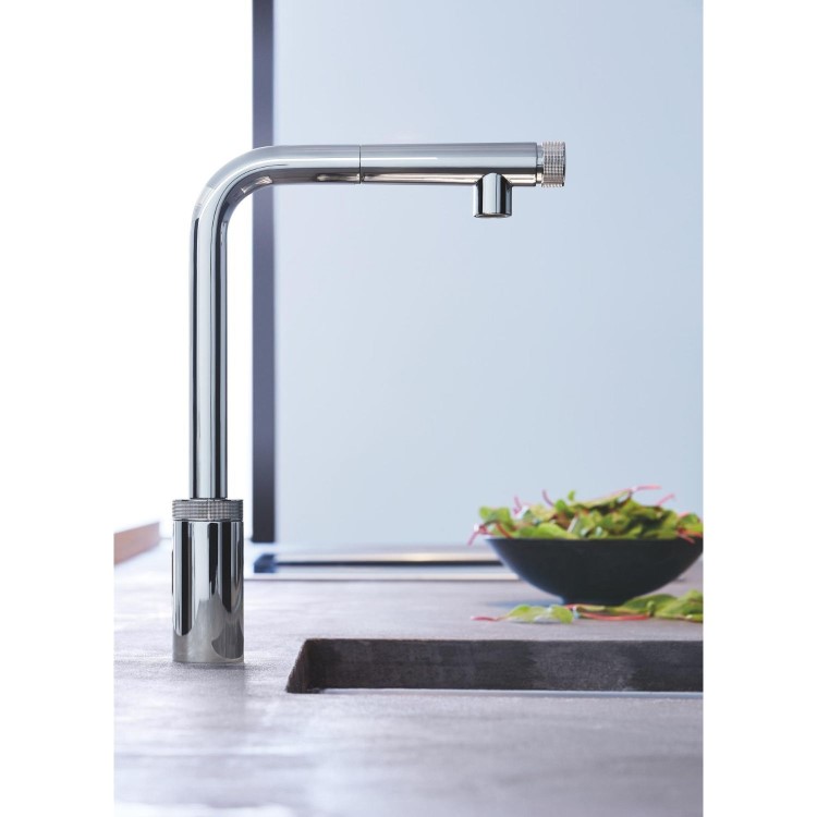Grohe Minta SmartControl Dual Lever Kitchen Mixer Tap - Chrome