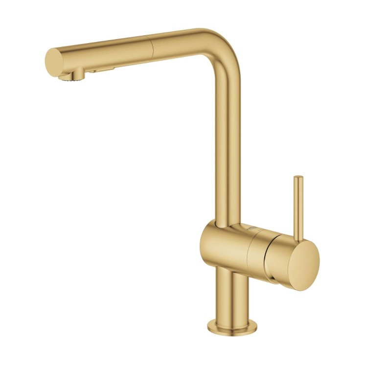 Grohe Minta Single Lever Kitchen Mixer Tap - Gold
