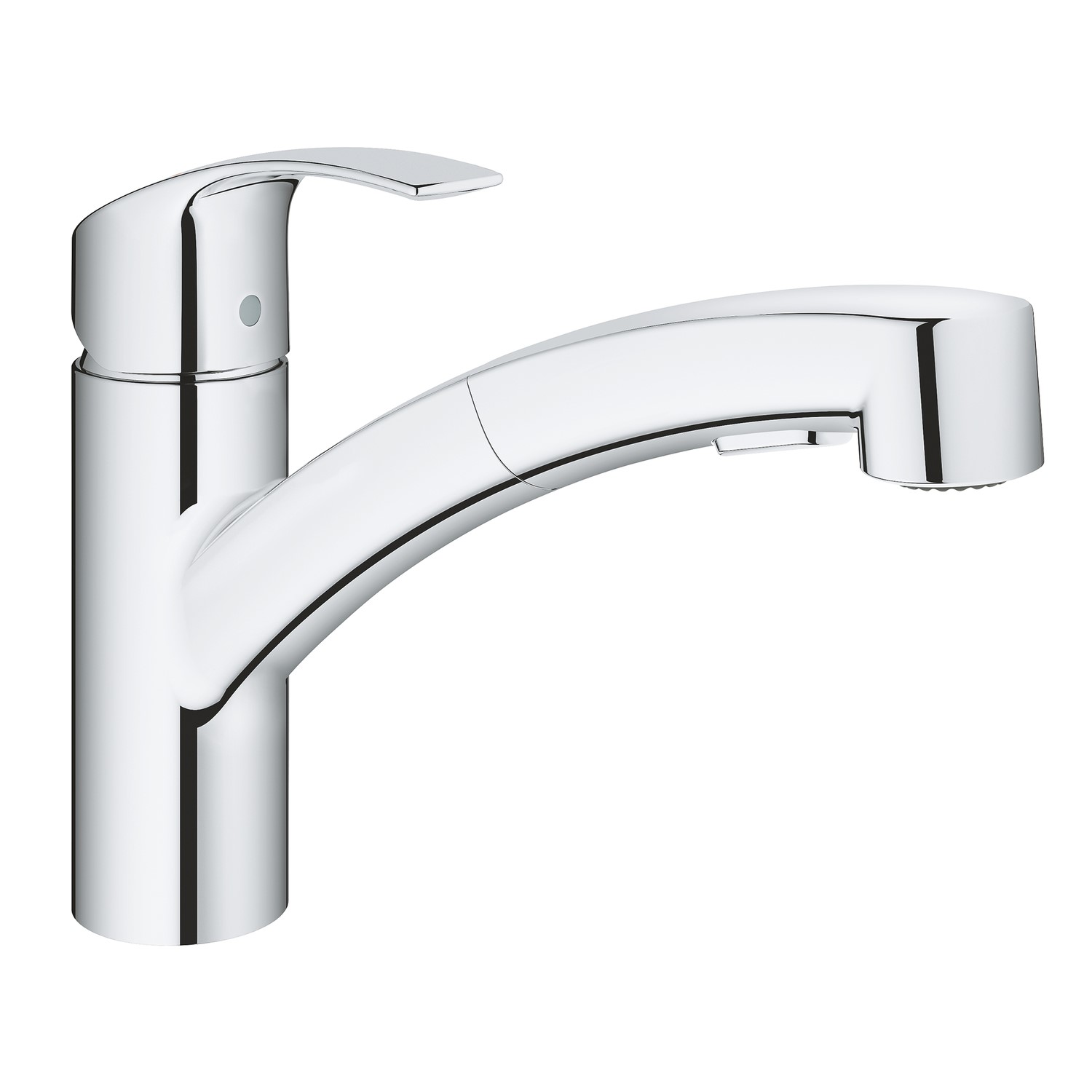 Grohe Eurosmart Chrome Single Lever Pull Out Spray Kitchen Mixer Tap