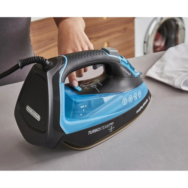 Morphy Richards 303210 Turbosteam Pro 3100W Digital Intellitemp Steam Iron – Blue