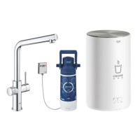 Grohe Red Duo Instant Boiling Water Tap Twin Lever with M Size Boiler in Chrome 