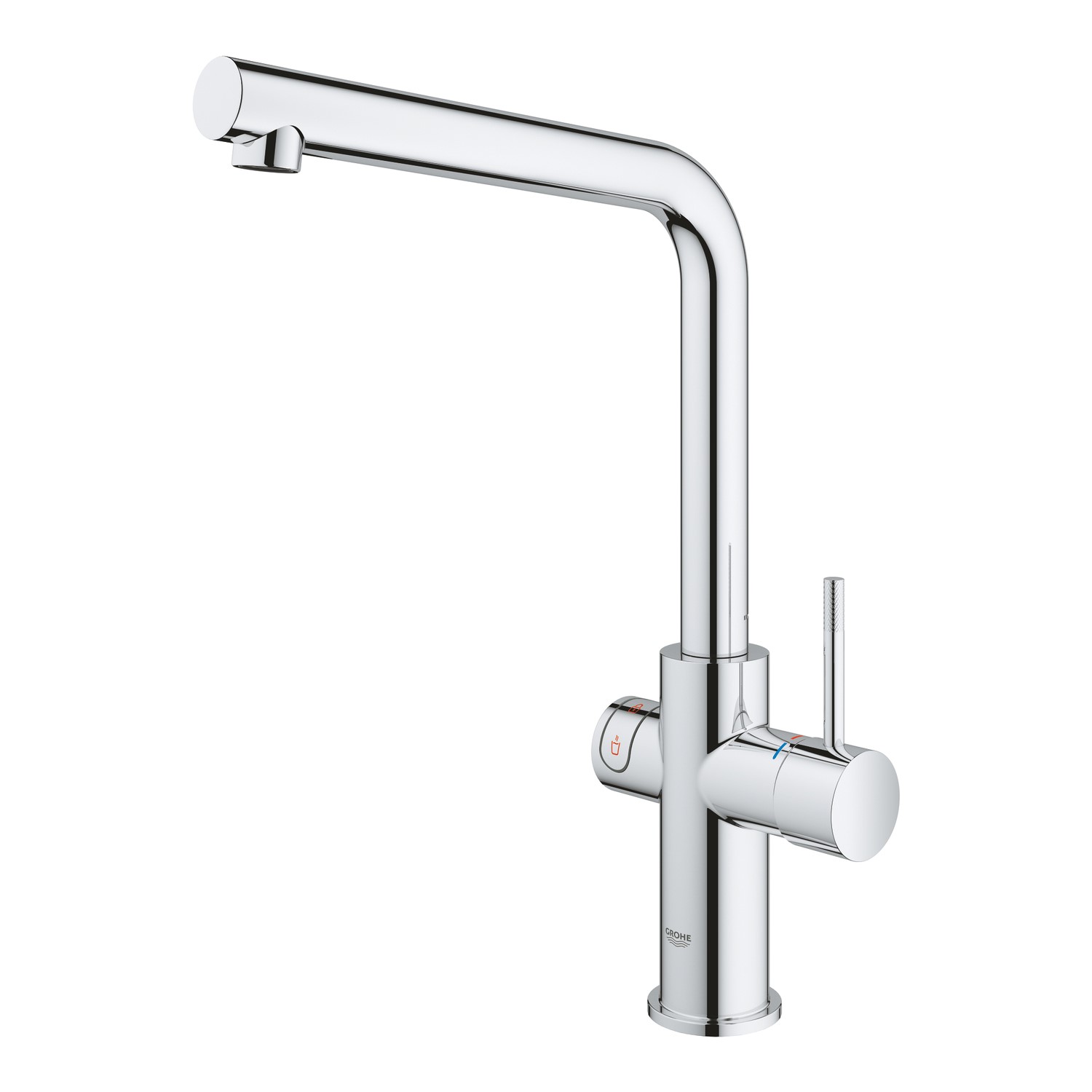 Legende onderzeeër Voorspellen Grohe Red Duo Instant Boiling Water Tap Twin Lever with M Size Boiler in  Chrome 30341001 | Appliances Direct
