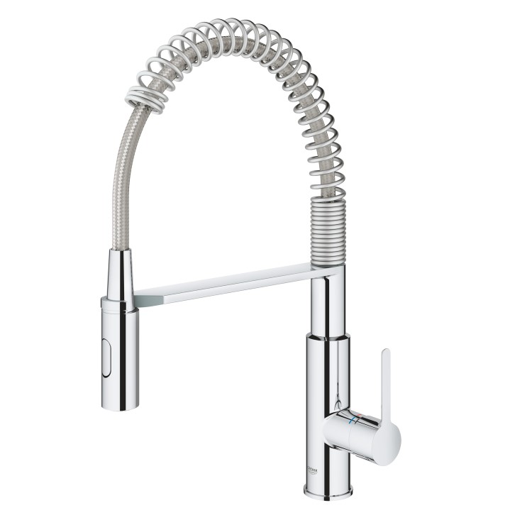 Grohe Get Professional Single Lever Pull Out Monobloc Kitchen Mixer Tap - Chrome