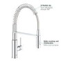 Grohe Get Professional Single Lever Pull Out Monobloc Kitchen Mixer Tap - Chrome