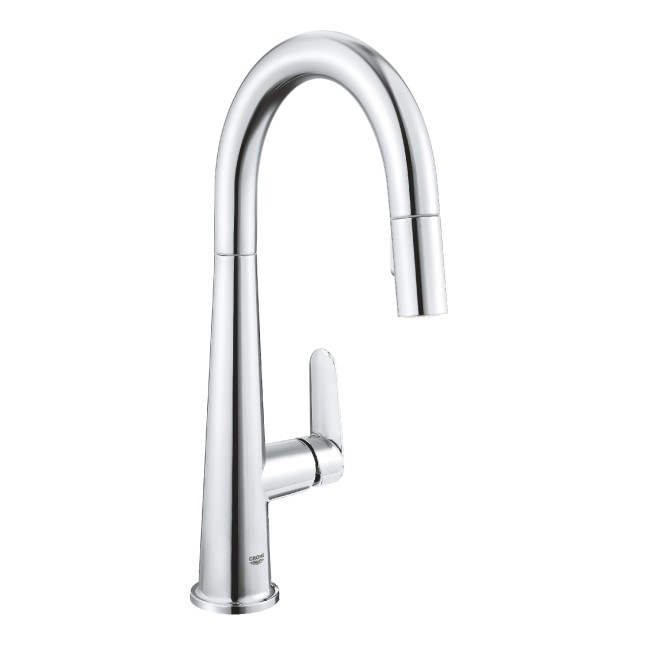 Grohe Veletto Chrome Single Lever Pull Out Kitchen Mixer Tap