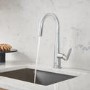 GRADE A1 - Grohe Veletto Nickel Single Lever Pull Out Monobloc Kitchen Sink Mixer Tap