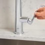 GRADE A1 - Grohe Veletto Nickel Single Lever Pull Out Monobloc Kitchen Sink Mixer Tap