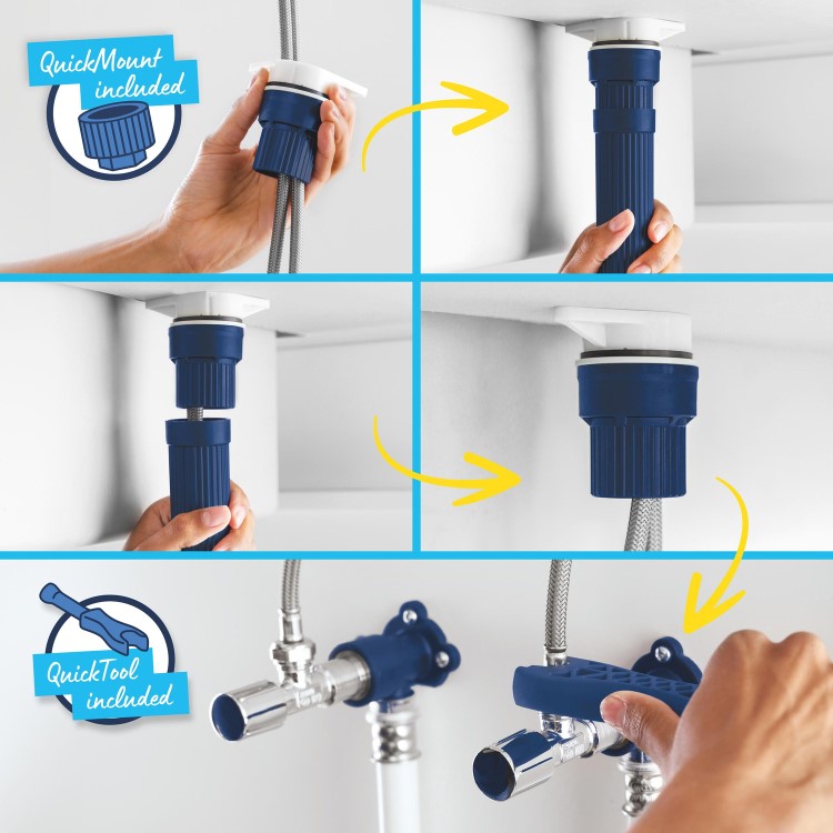 Grohe Quickfix Start Single Lever Monobloc Kitchen Mixer Tap - Steel