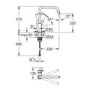 Grohe Quickfix Start Single Lever Monobloc Kitchen Mixer Tap - Steel