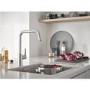 Grohe Quickfix Start Single Lever Monobloc Kitchen Mixer Tap - Steel