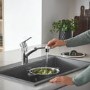 Grohe Start Quick Fix Single Lever Pull Out Monobloc Kitchen Mixer Tap - Chrome