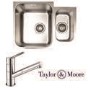 Taylor & Moore Superior Undermount 1.5 Bowl Stainless Steel Sink & Bowness Chrome Tap Pack