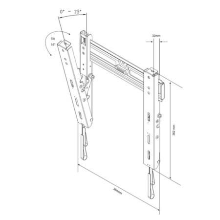 Titan MT3735 Tilting Wall Bracket - Up to 37 Inch