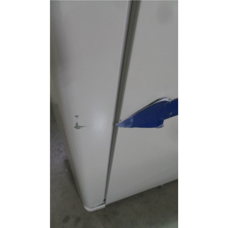 GRADE A3 - Servis C60185NFC Retro Right Hand Hinge Freestanding Fridge Freezer Cream
