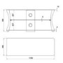 Vivanco Sirocco Black and White TV Stand - Up to 55 Inch