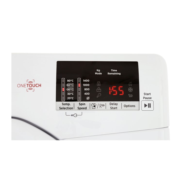 Hoover HL1472D3 Link With One Touch 7kg 1400 Spin Freestanding Washing Machine - White With White Door