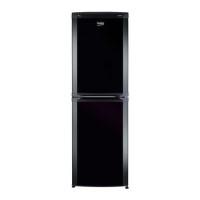 GRADE A2 - Beko CF5834APB 183x55cm Frost Free Freestanding Fridge Freezer Black