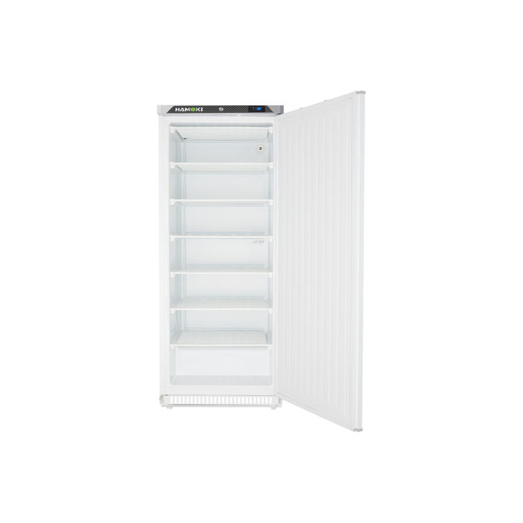 Hamoki HA-F400 Single Door White Upright Freezer 400ltr Gross Capacity / 297ltr Net