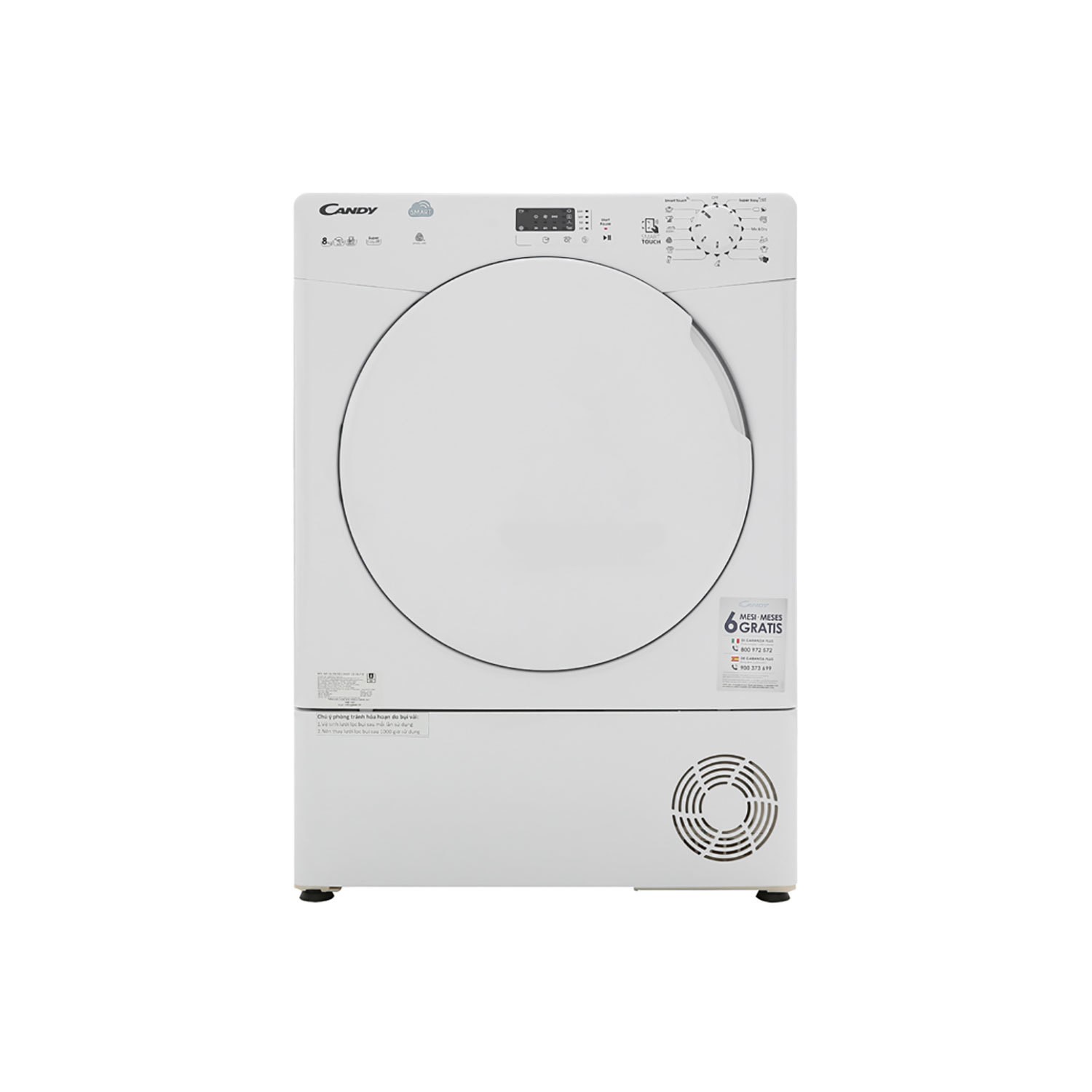 Refurbished Candy CS C8LF Smart Freestanding Condenser 8KG Tumble Dryer White