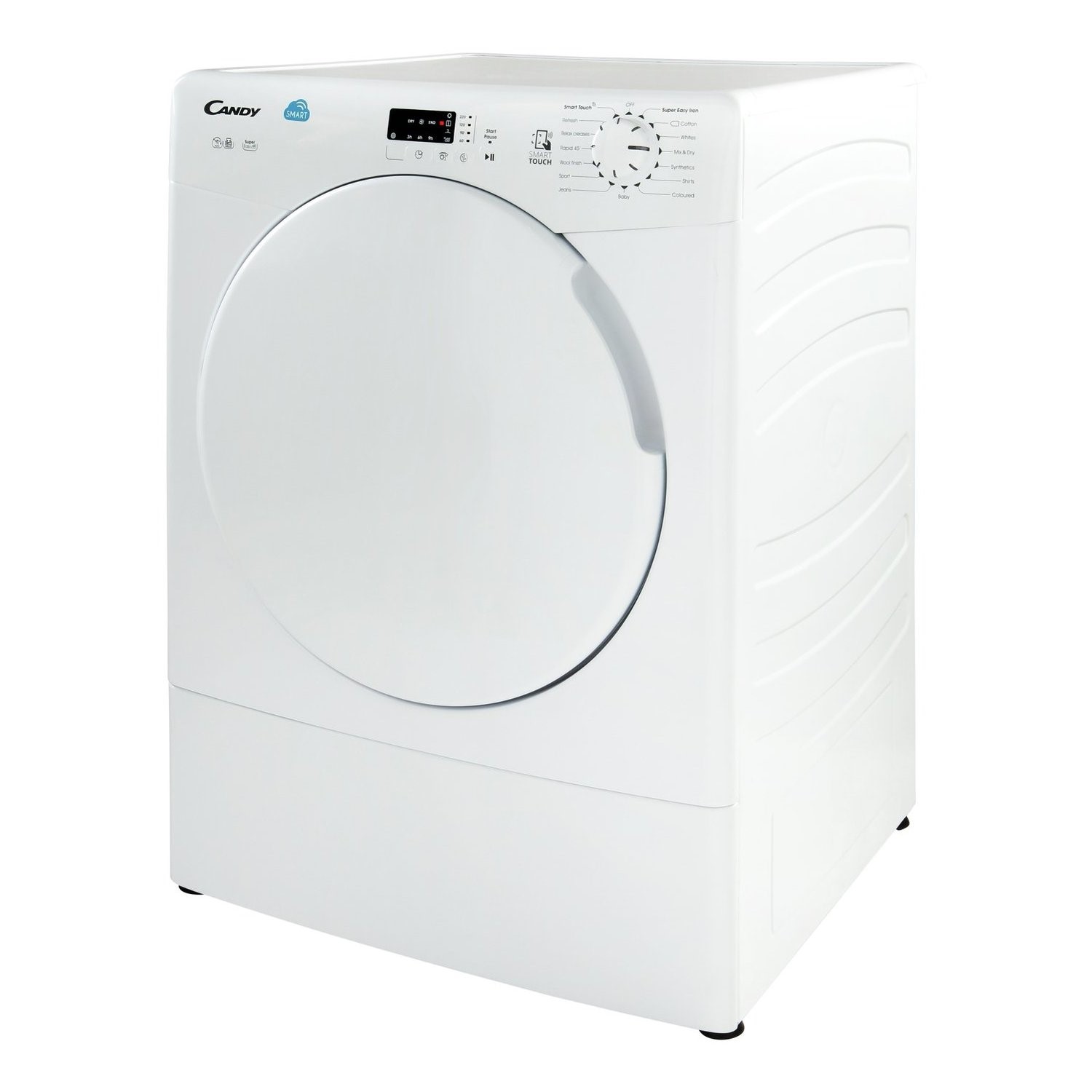 Refurbished Candy CSC10LF Smart Freestanding Condenser 10KG Tumble Dryer White