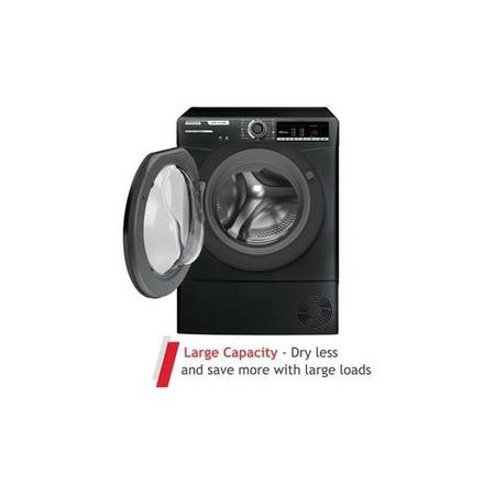 Refurbished Hoover HLX C10DGB Smart Freestanding Condenser 10KG Tumble Dryer Black