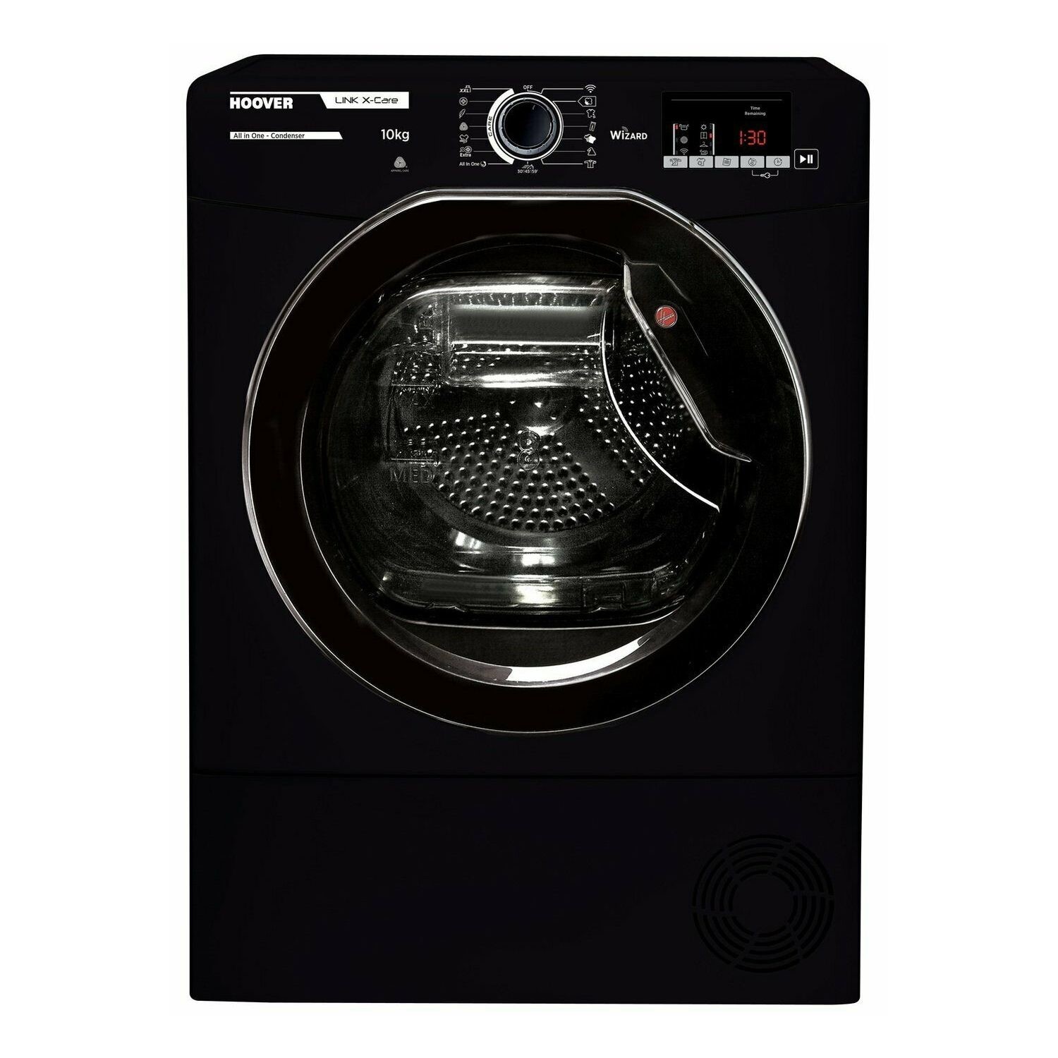 Refurbished Hoover HLX C10DGB Smart Freestanding Condenser 10KG Tumble Dryer Black