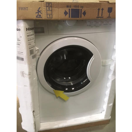 GRADE A3 - Hisense WFEA6010 6kg 1000rpm SLIM DEPTH Freestanding Washing Machine White