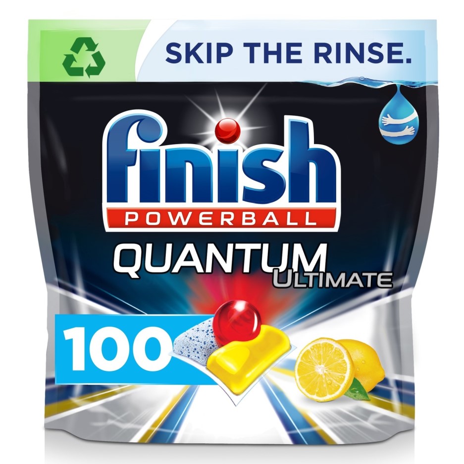 Finish Powerball Quantum Ultimate Lemon Sparkle Dishwasher Tablets Pack