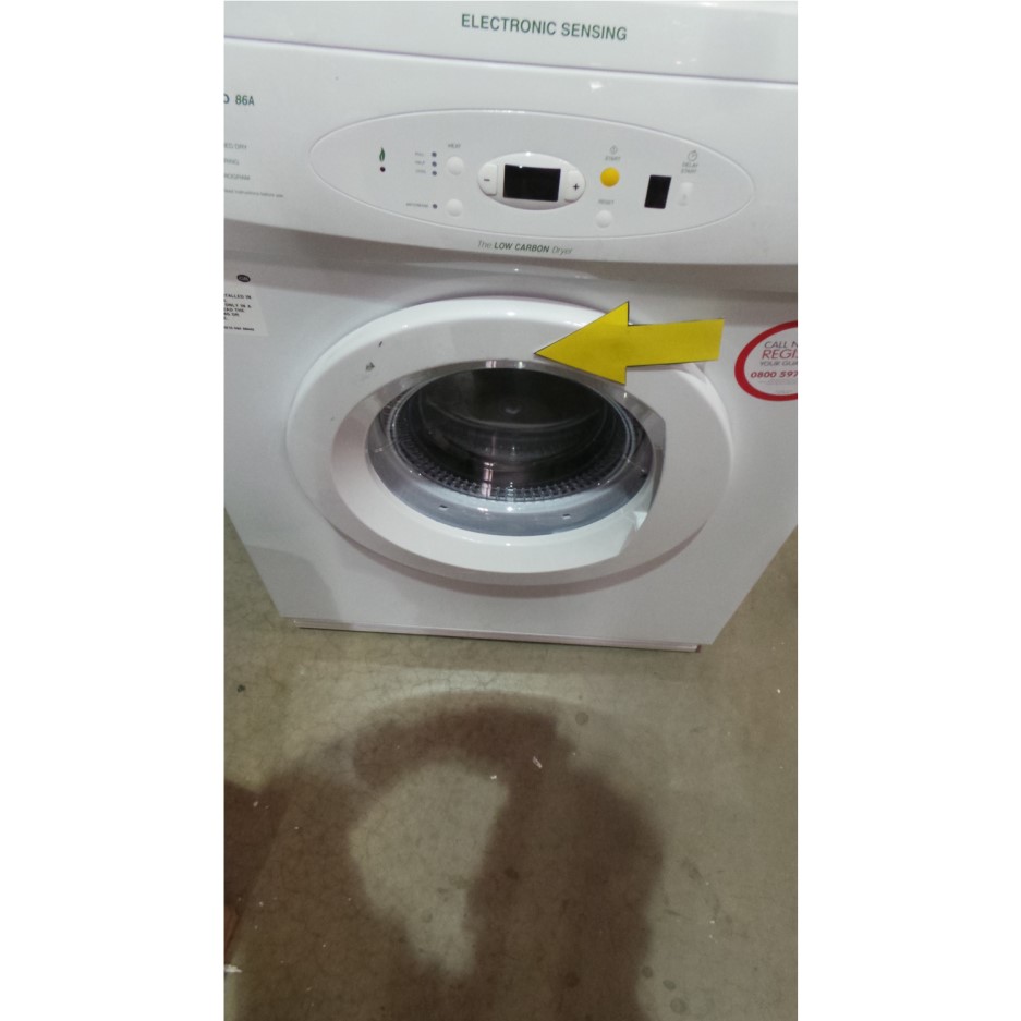 GRADE A3 White Knight ECO86A Freestanding Sensing Vented Gas Tumble Dryer White 77289727/1